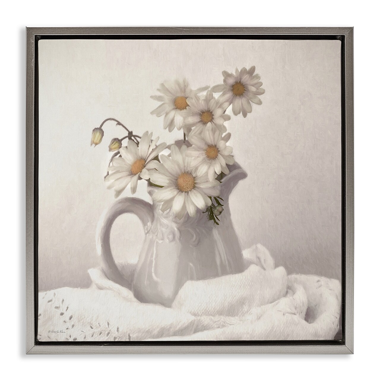 Stupell Industries Simple Pleasures Daisy Vase Floating Frame, design by Robin-Lee Viera